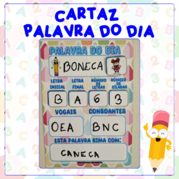 Cartaz palavra do dia