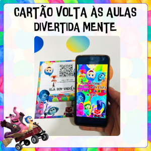Cartão Divertida Mente QR code
