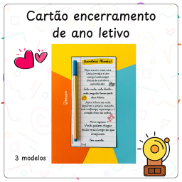 Cartões de Encerramento do Ano Letivo
